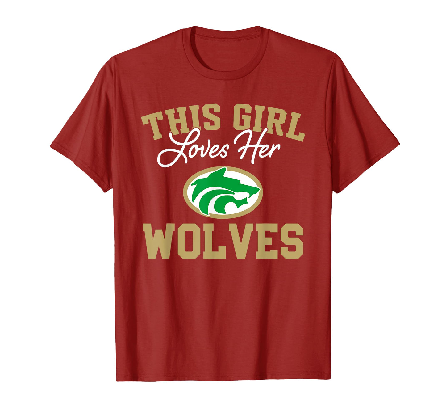 Buford Wolves Logo This Girl Loves Her HS T-Shirt