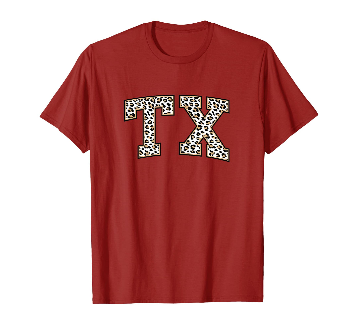 Texas Tshirt For Women | Stylish Leopard Print TX State T-Shirt
