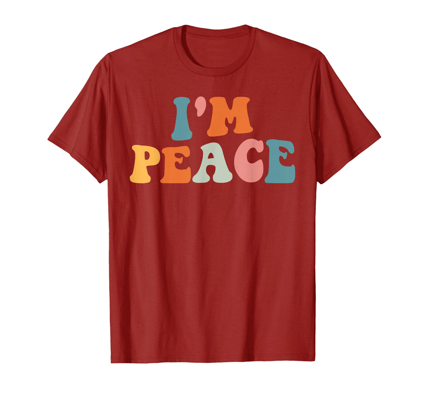 Im Peace I Come in Peace Couples Mens Women Retro Groovy T-Shirt