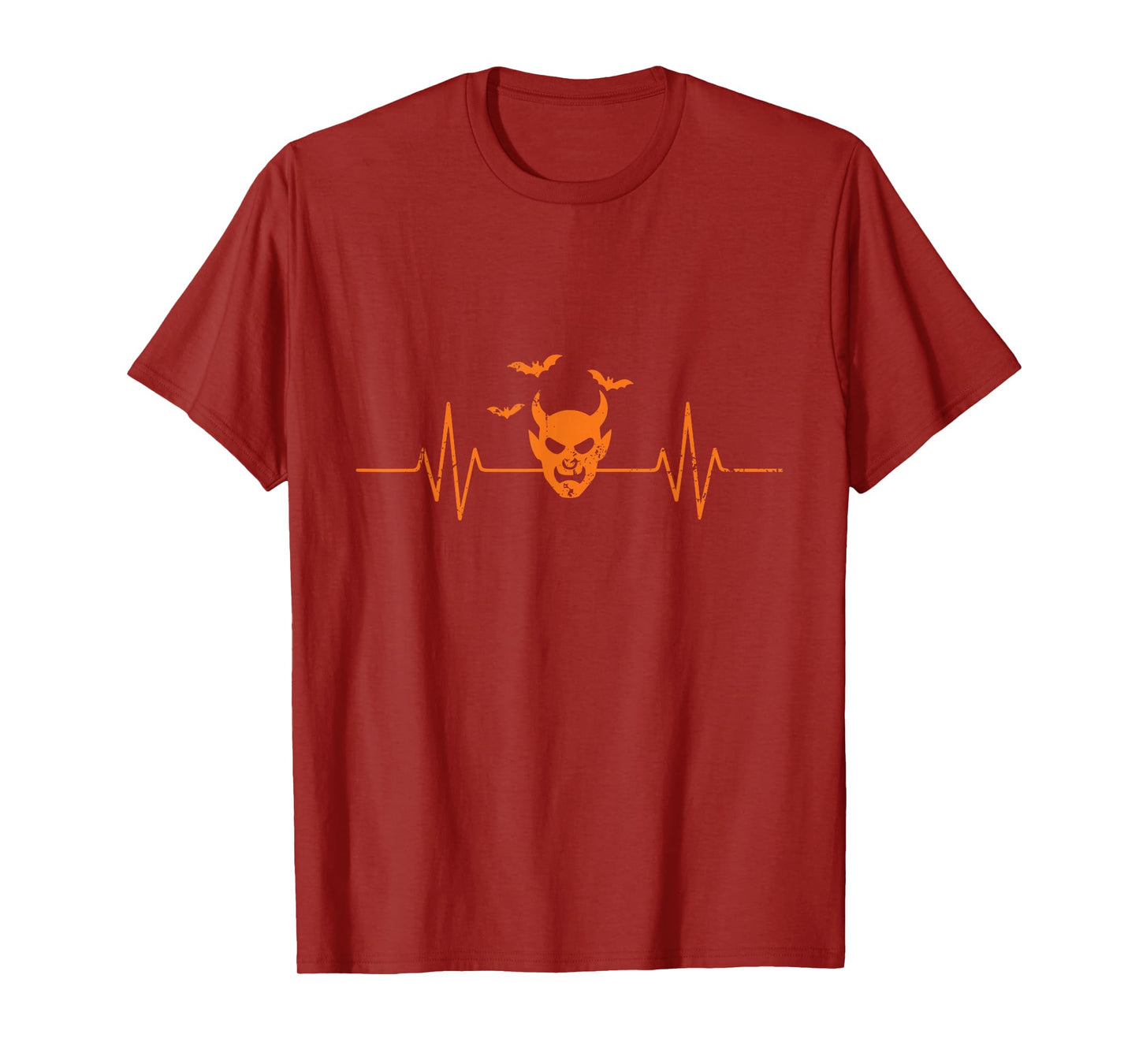 Devil Head Heartbeat Halloween T-Shirt