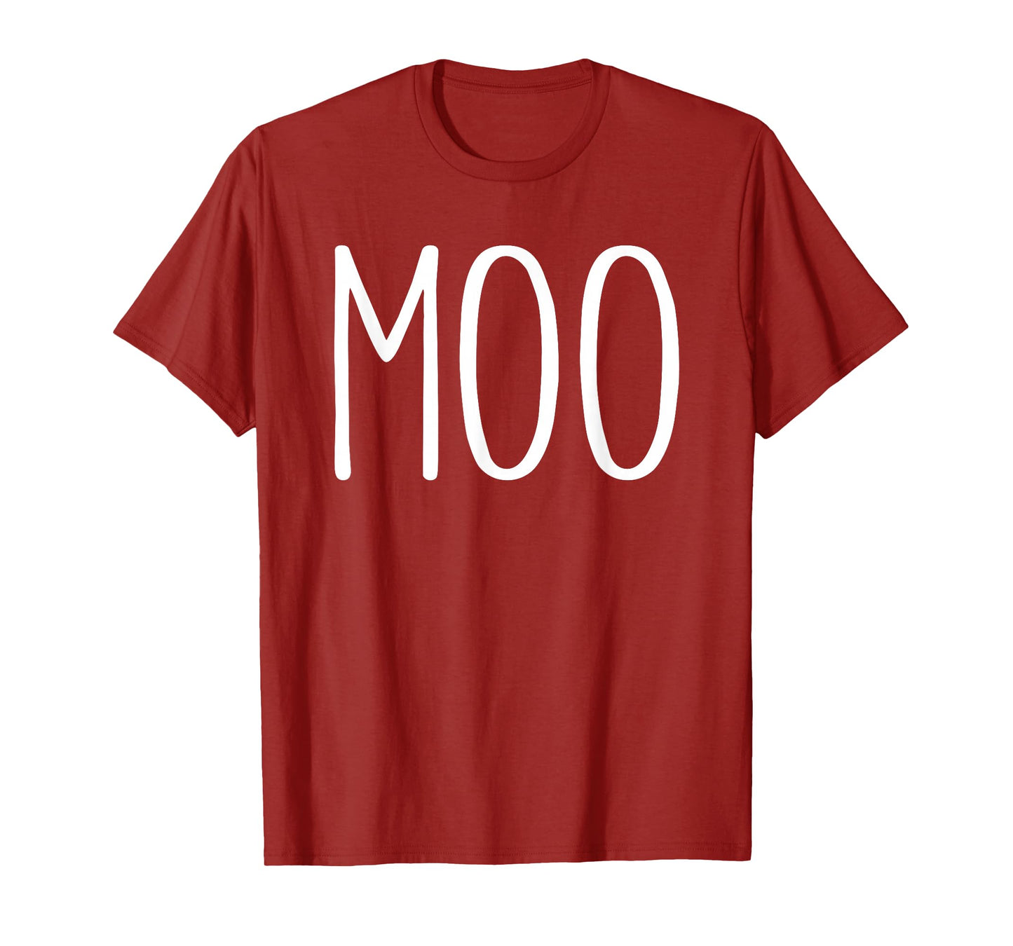 Moo Shirt Funny Adult Men Women Cow Goes Moo Costume T-Shirt