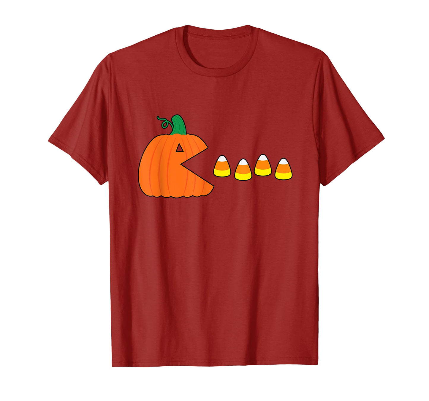 Funny Halloween Pumpkin Eating Candy Corn Halloween Gamer T-Shirt
