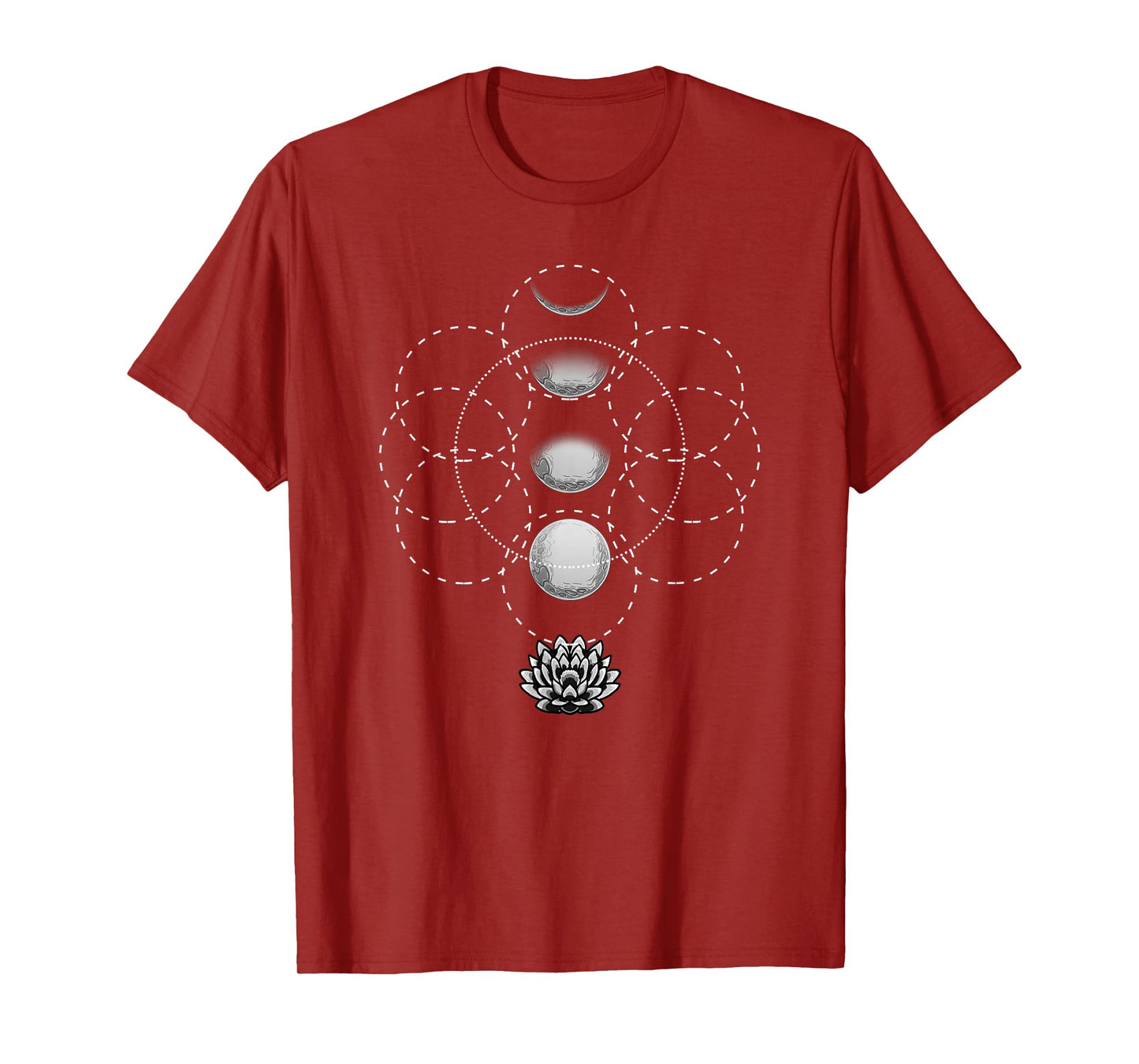Lotus Moons Phase Yoga Cool Lunar Exercise Yoga Lover Gift T-Shirt