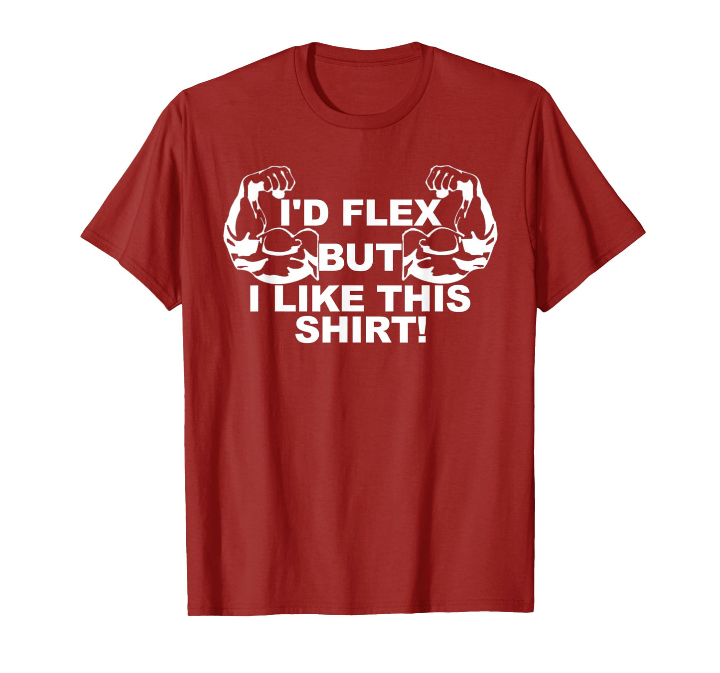 Mens I'd Flex But I Like This Shirt Gym Gift T-Shirt Small Purple
