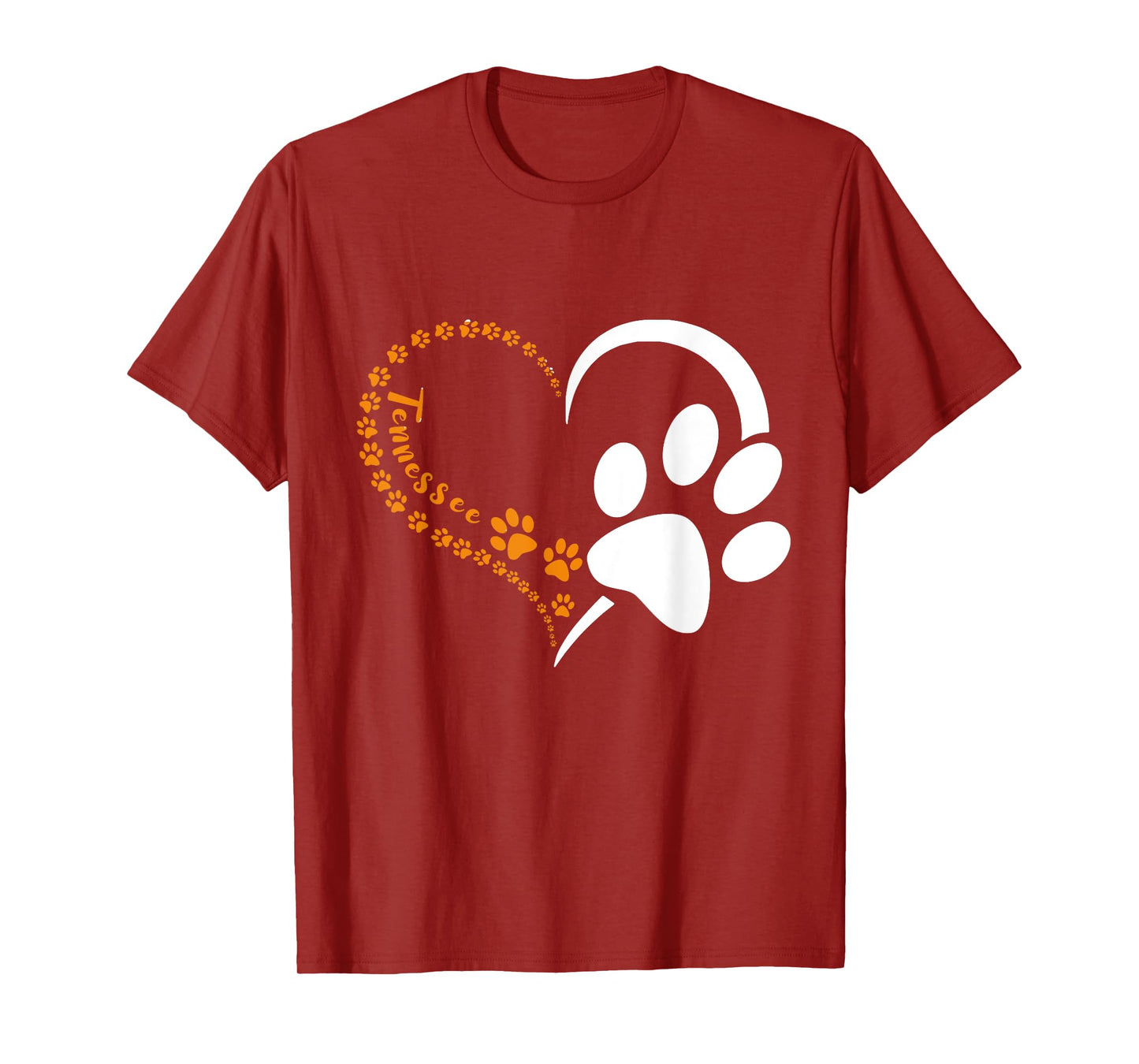 Tennessee Dog paws print for Tennessee Dog Sport Lovers Men Women Girls Kids T-Shirt