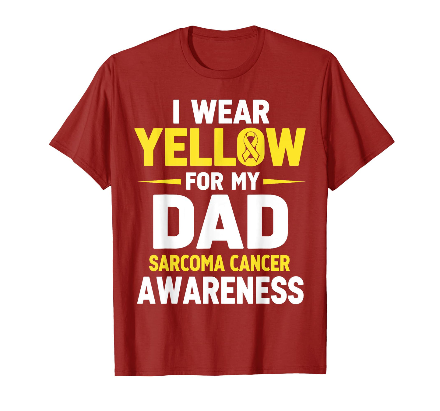 Vintage I Wear Yellow For My Dad Sarcoma Cancer Awareness T-Shirt