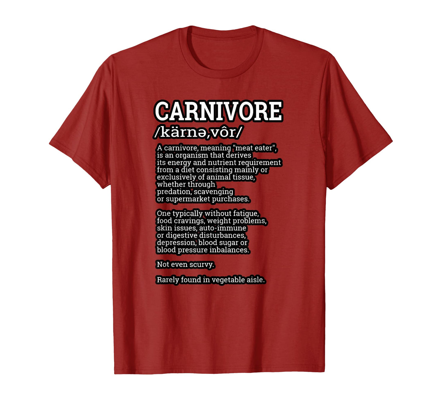 Carnivore Definition Shirt Funny Meat Lover Joke Men Women T-Shirt