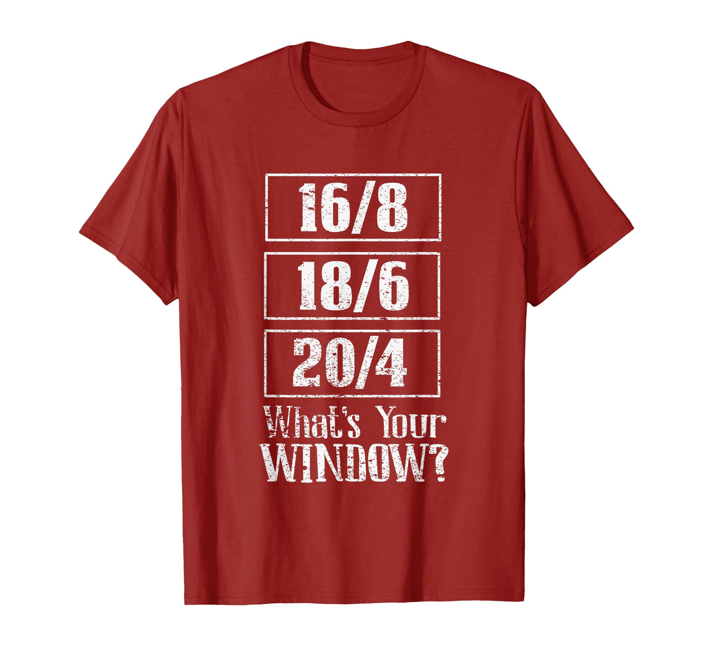 Fast 16/8 18/6 20/4 Whats Your Window? Intermittent Fasting T-Shirt
