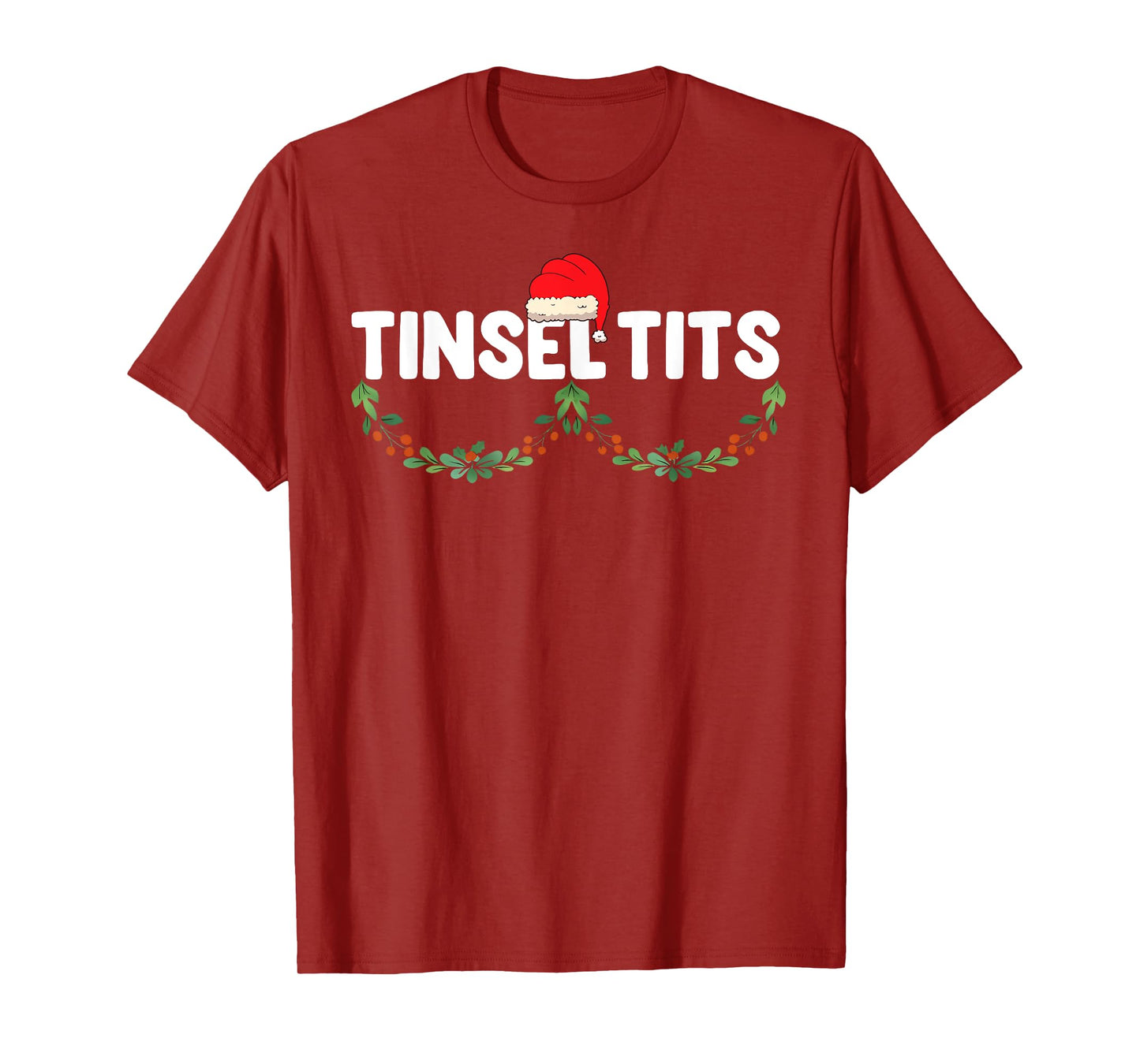 Jingle Balls Tinsel Tits Wife Husband Christmas Xmas Couples T-Shirt