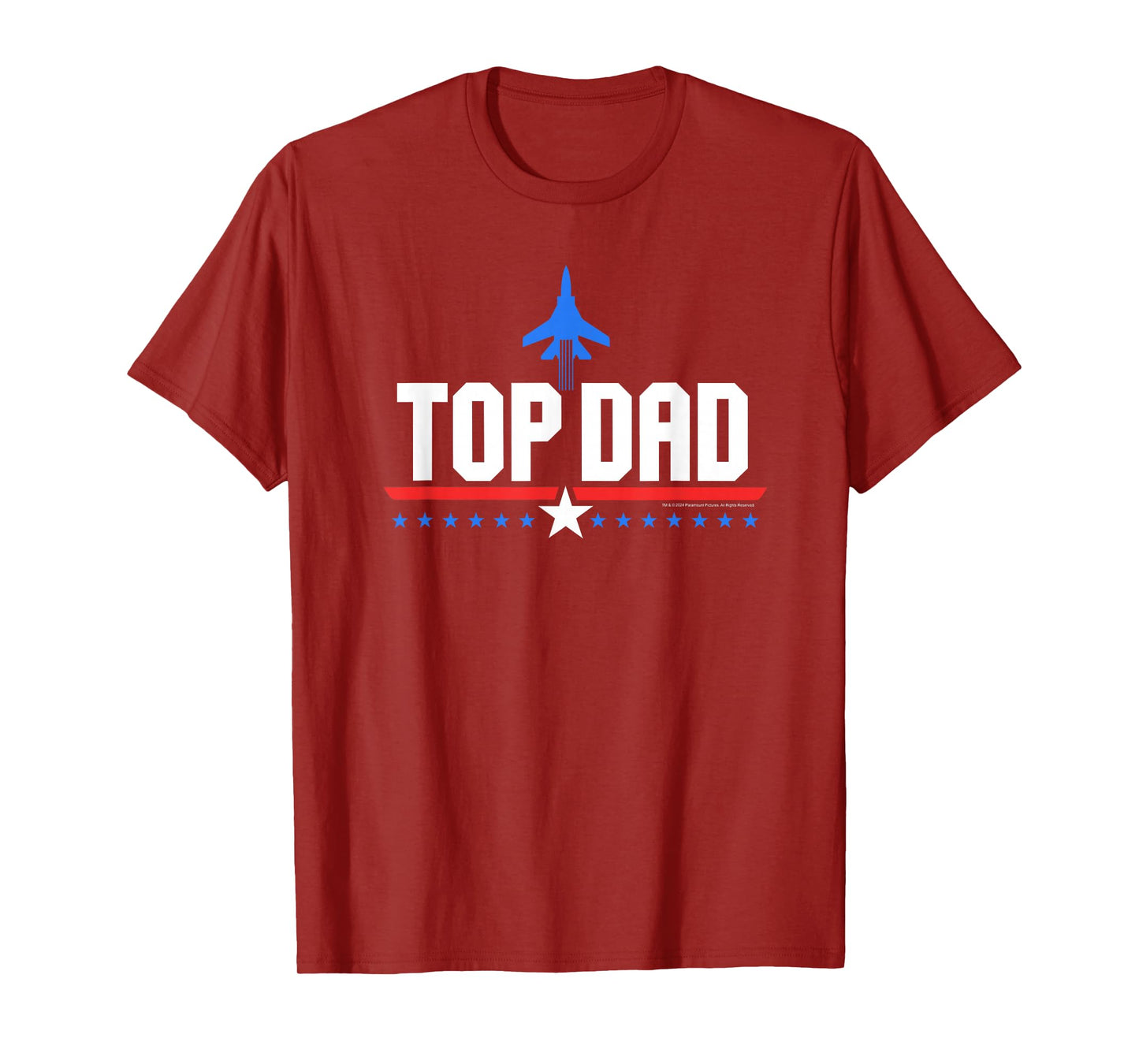Top Gun Top Dad Father's Day Action Movie Logo T-Shirt