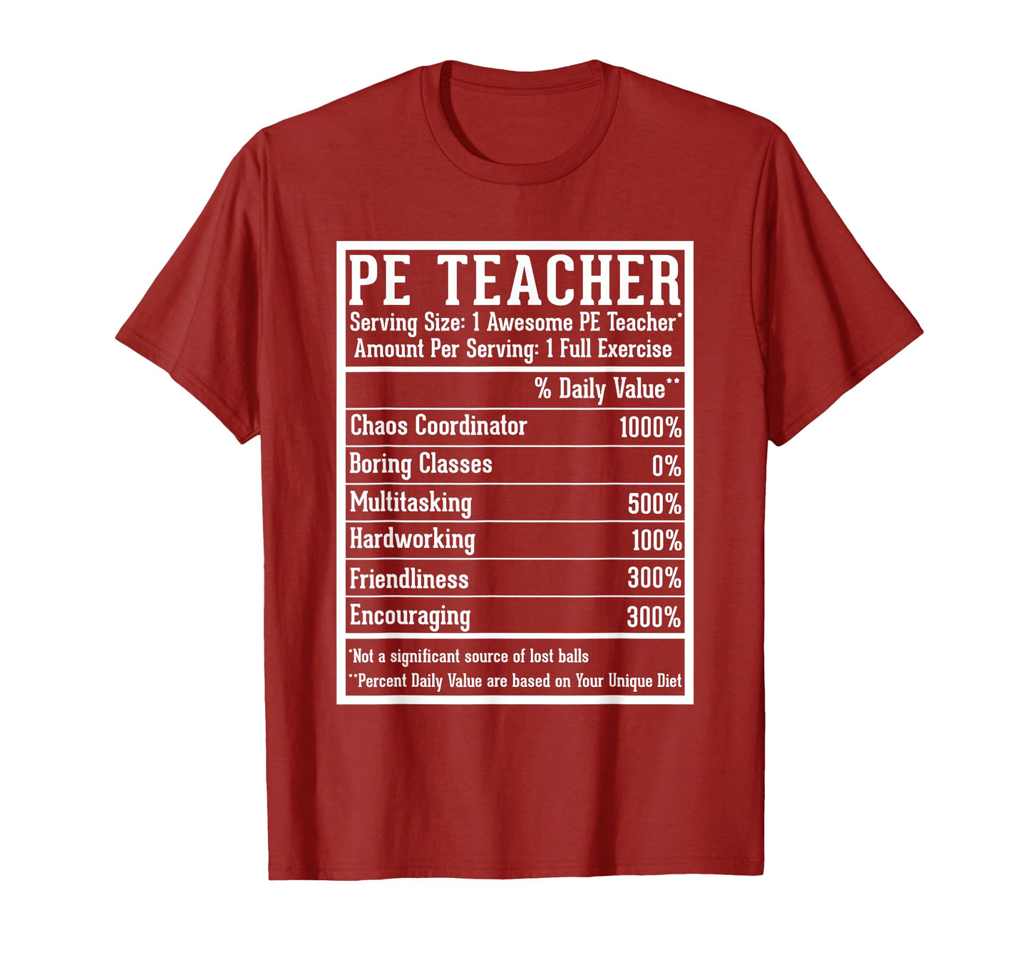 PE Teacher Appreciation Back to School First Day PE Teacher T-Shirt - Unisex-Adults, Black, Small