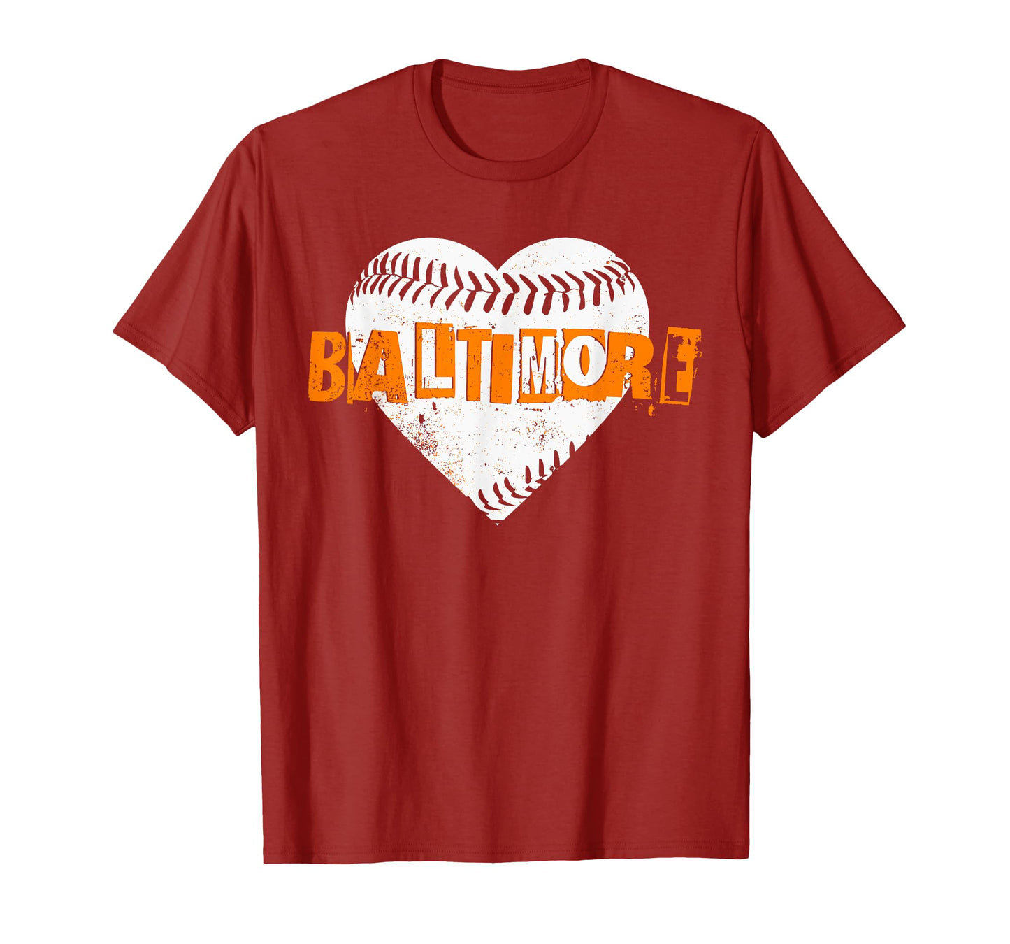 Baltimore Baseball Retro Vintage Design Baseball Lover T-Shirt