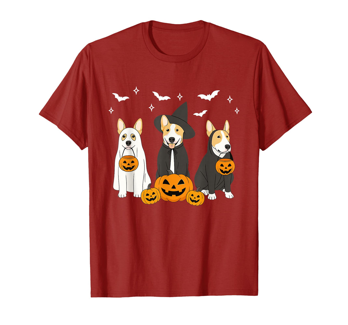 Witch Bull Terrier Halloween Terrier Witch Spooky Dog Mom T-Shirt