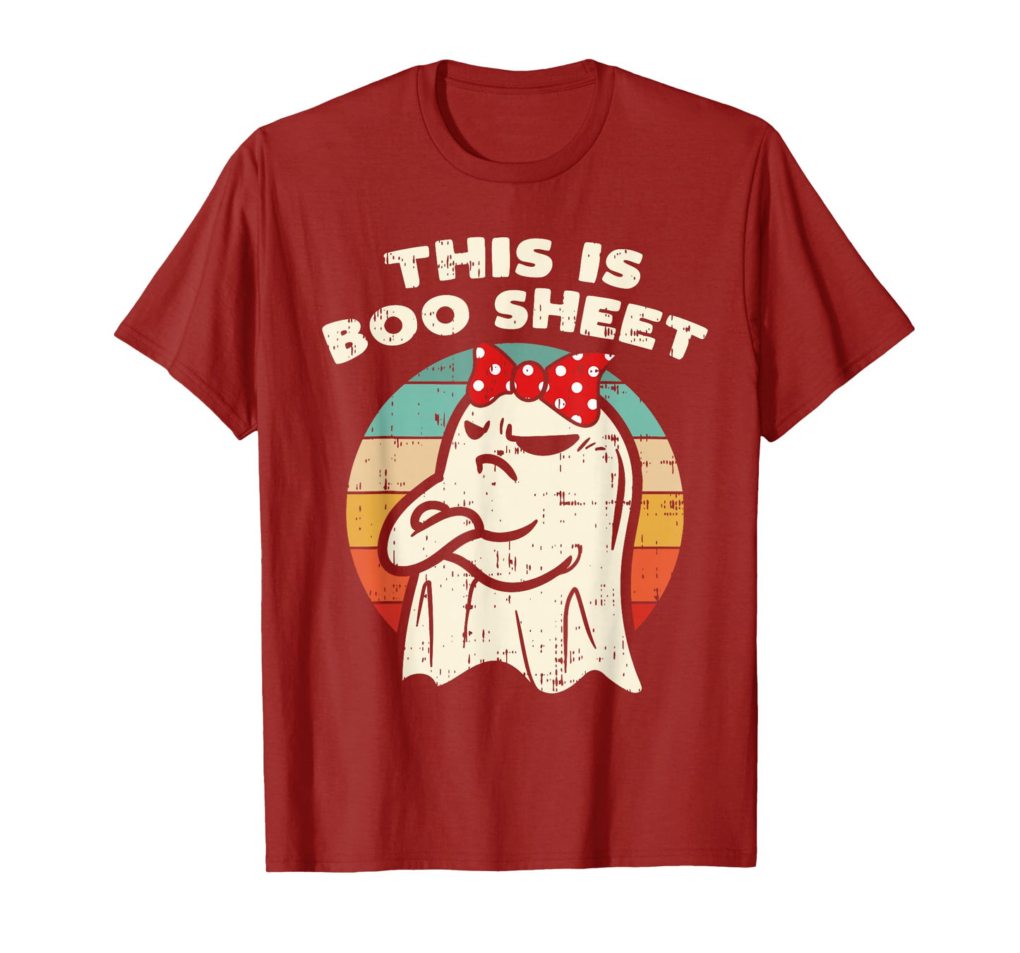 This is Boo Sheet Ghost Retro Halloween Costume Men Women T-Shirt