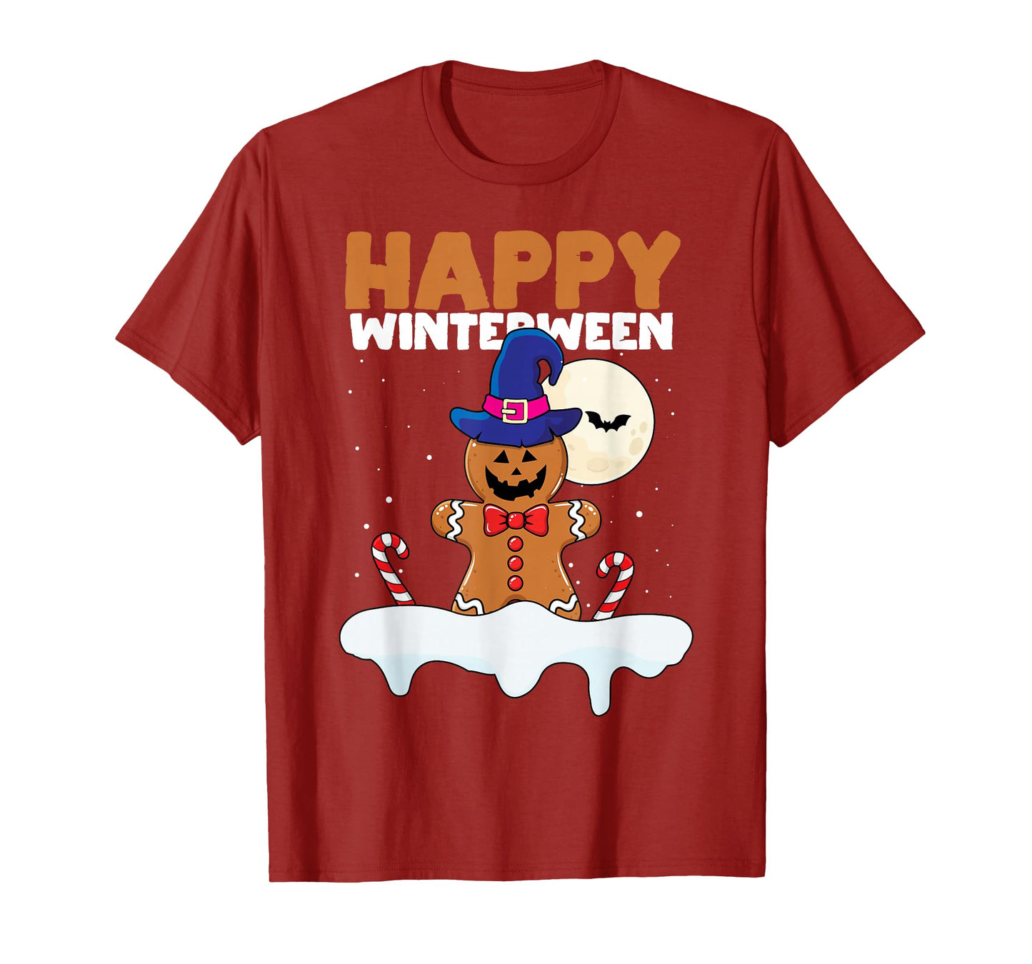 Happy Winterween Halloween Christmas Winter Gingerbread T-Shirt