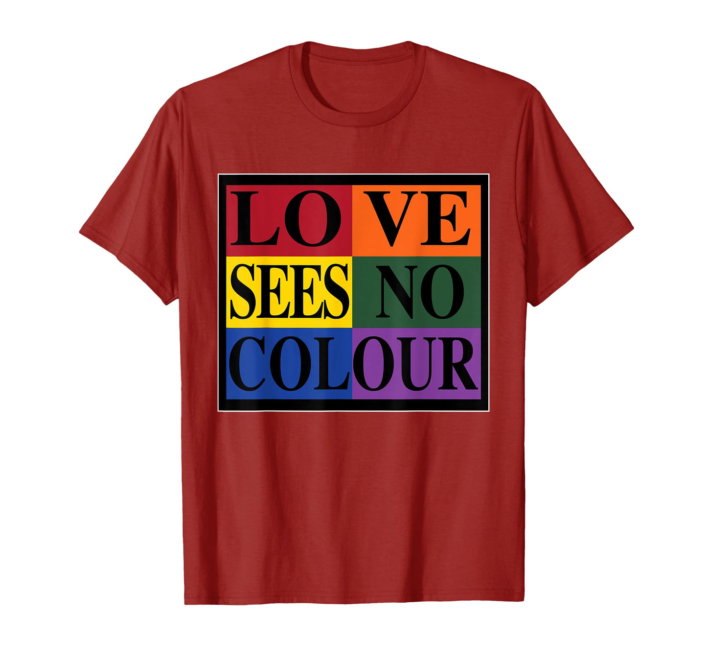 Love Sees No Colour | Retro Graphic 1990's Urban Vintage T-Shirt