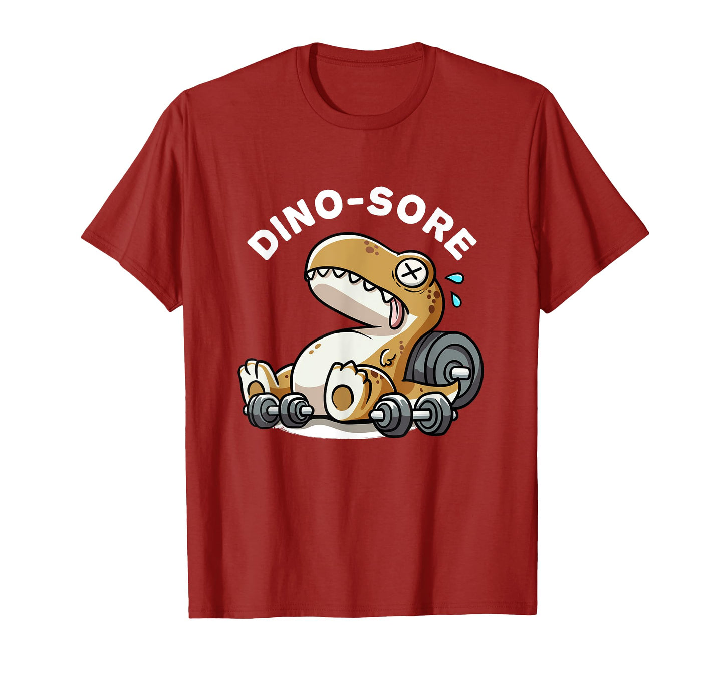 Dino Sore Dinosaurs Weightlift Workouts Gym Quotes Funny Gym T-Shirt