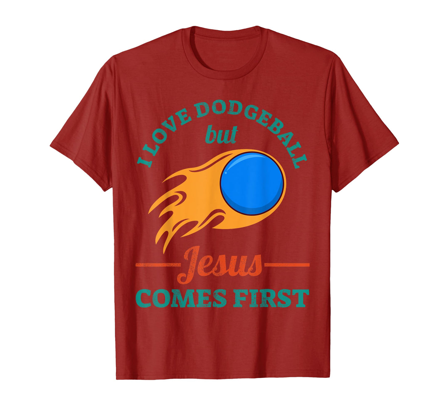 I Love Dodgeball But Jesus Comes First T-Shirt