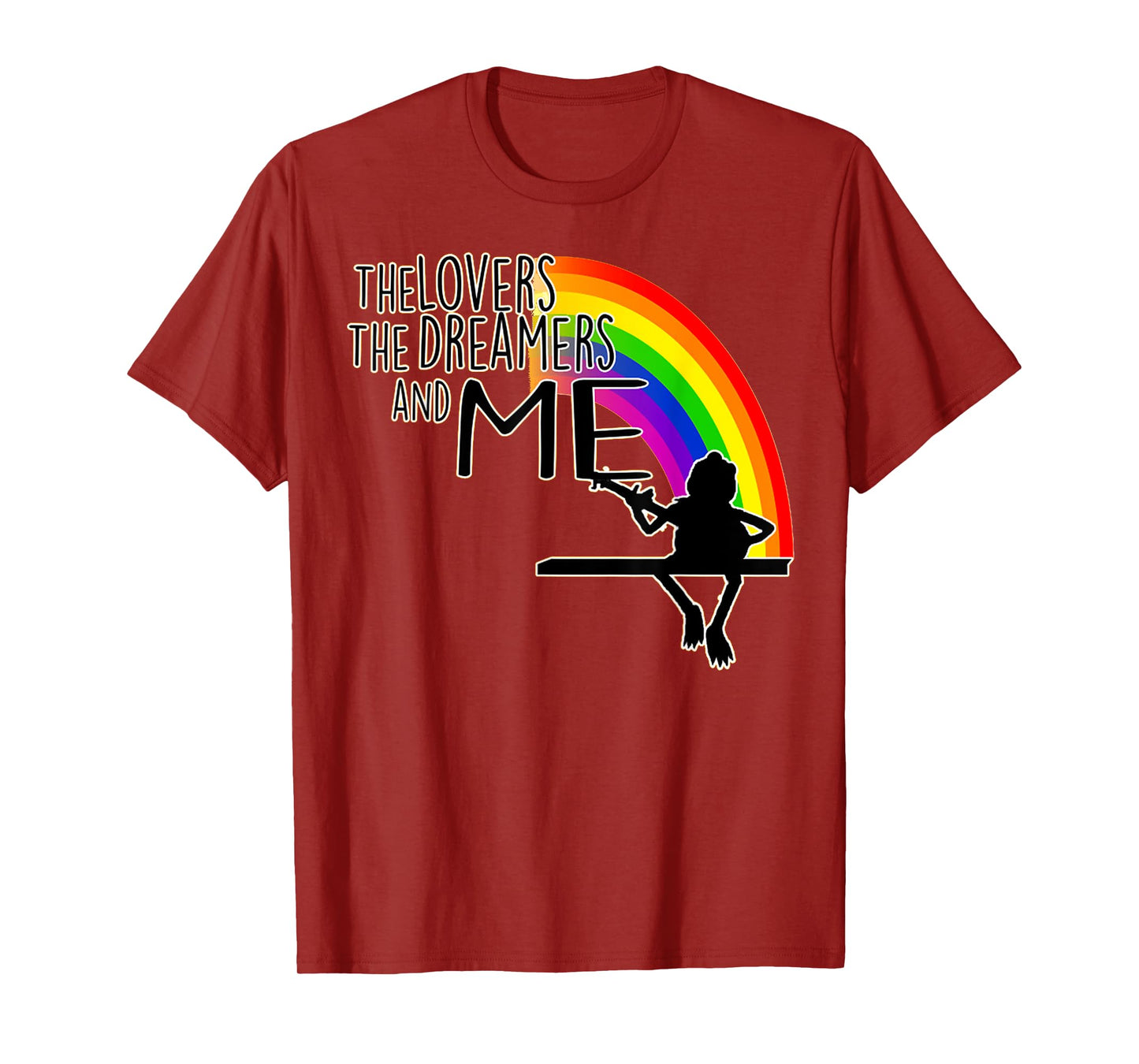 Retro Funny Frog Meme The Loves The Dreamers And Me Colorful T-Shirt