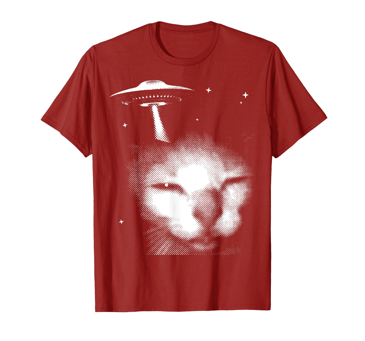Alien Cat Meme UFO Vintage Graphic Tee Y2K Funny Silly Cat T-Shirt
