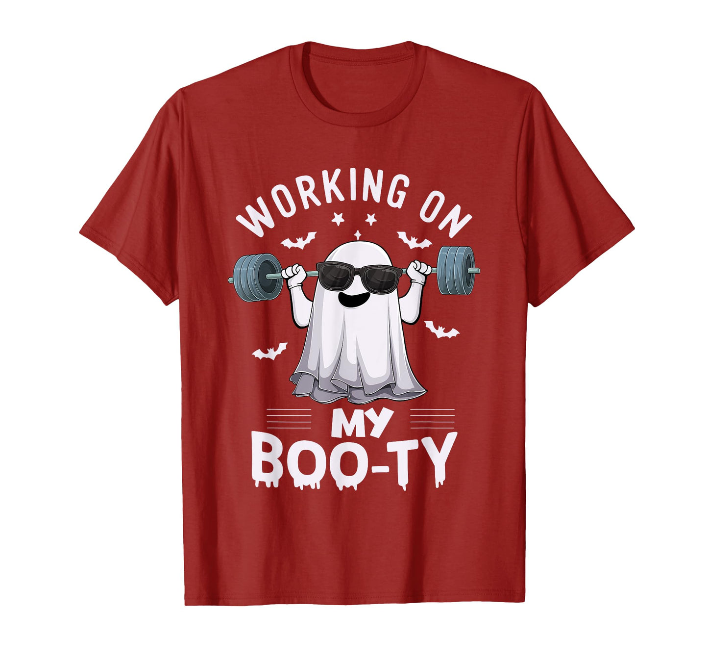 Working on my boo-ty ghost Fitness Weight Lifting Halloween T-Shirt