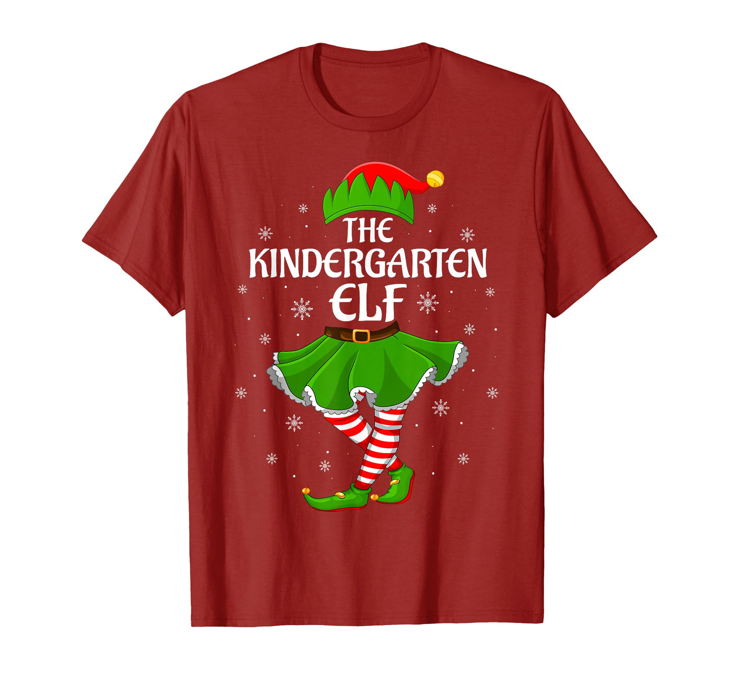 Kindergarten Elf Christmas Family Girls Women Elf Squad Xmas T-Shirt
