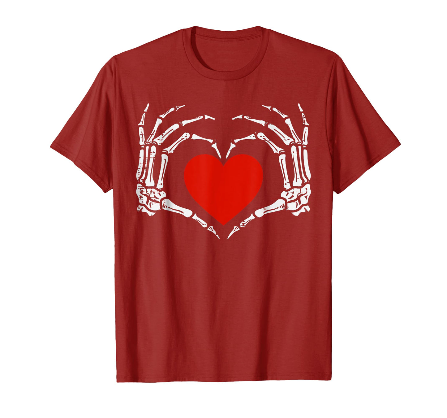 Skeleton Hands love Heart Sign Retro Halloween Costume T-Shirt