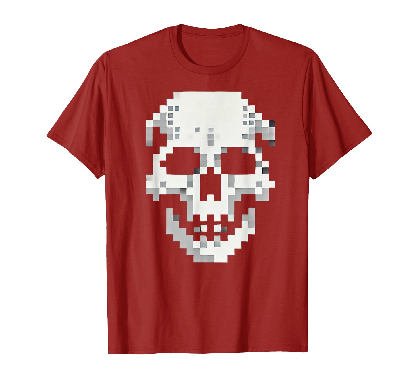 Skull for retro gaming and Halloween. Pixel 80s game skull T-Shirt