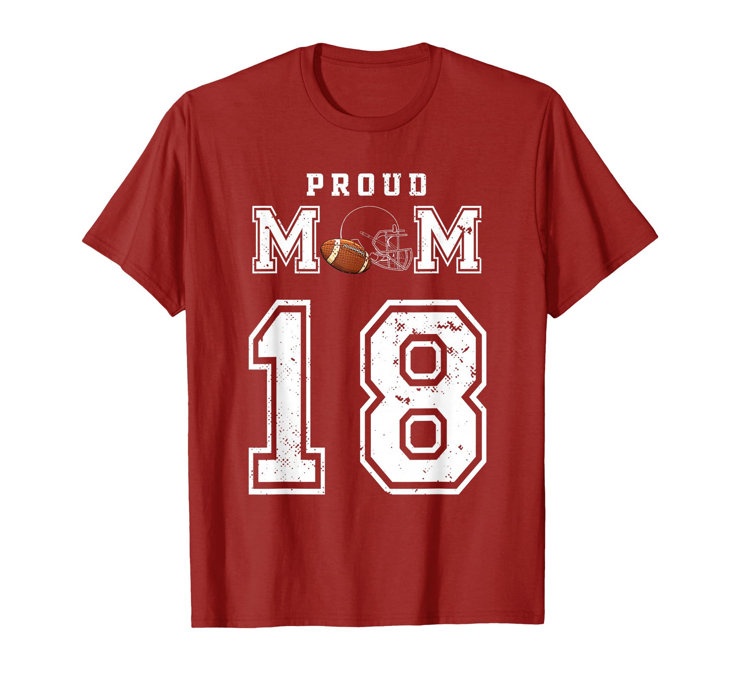 Custom Proud Football Mom Number 18 Personalized For Women T-Shirt
