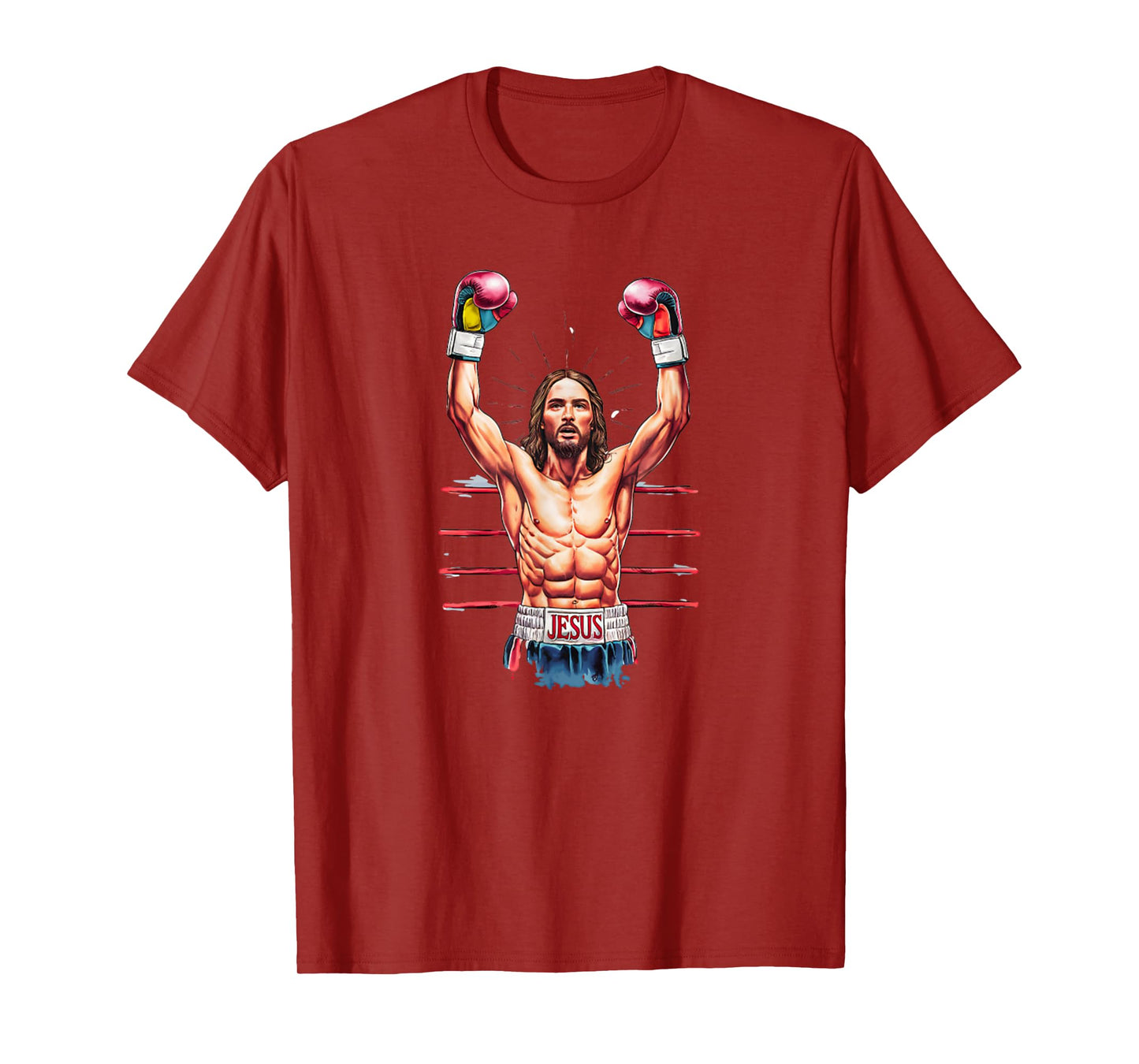 Jesus God Kickboxing Or Boxing Victory Funny Meme Sport T-Shirt
