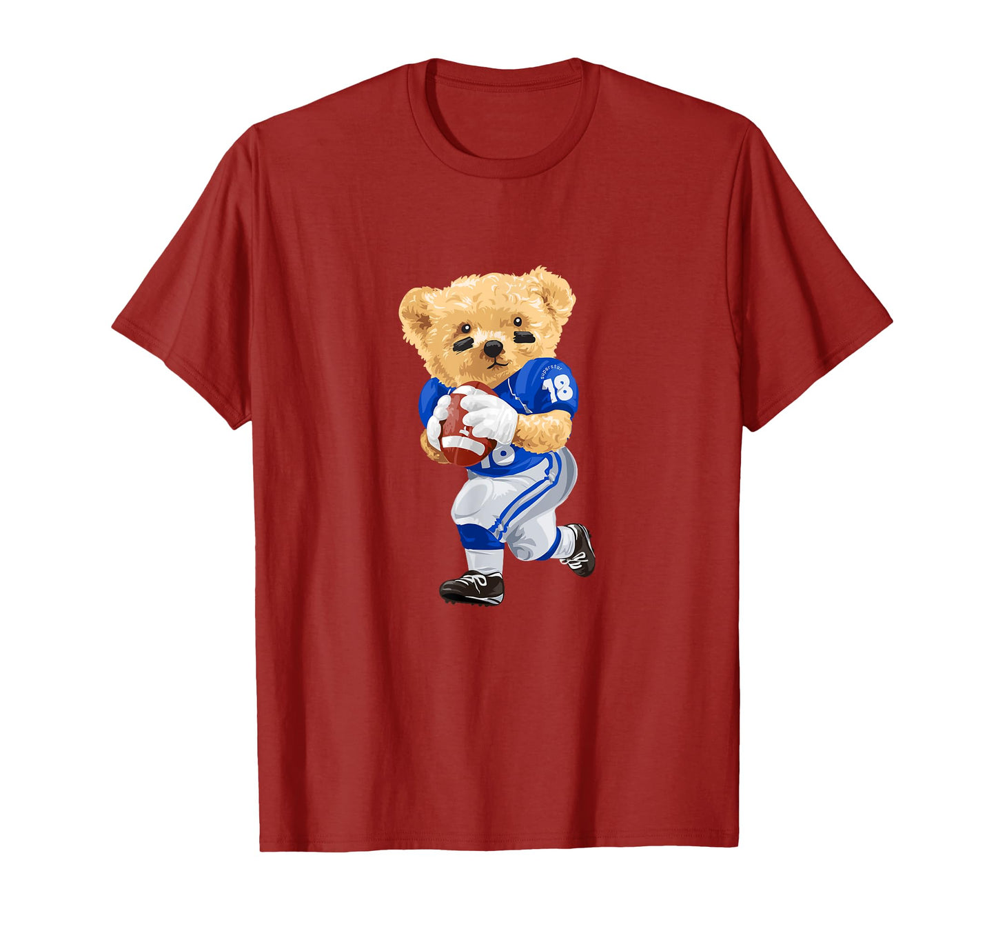 Cool Teddy Bear Playing Rugby Illustration Graphic Designs T-Shirt