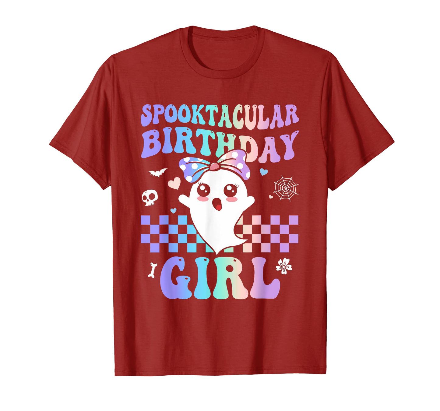 Spooktacular Birthday Cute Ghost Halloween Birthday Kid Girl T-Shirt