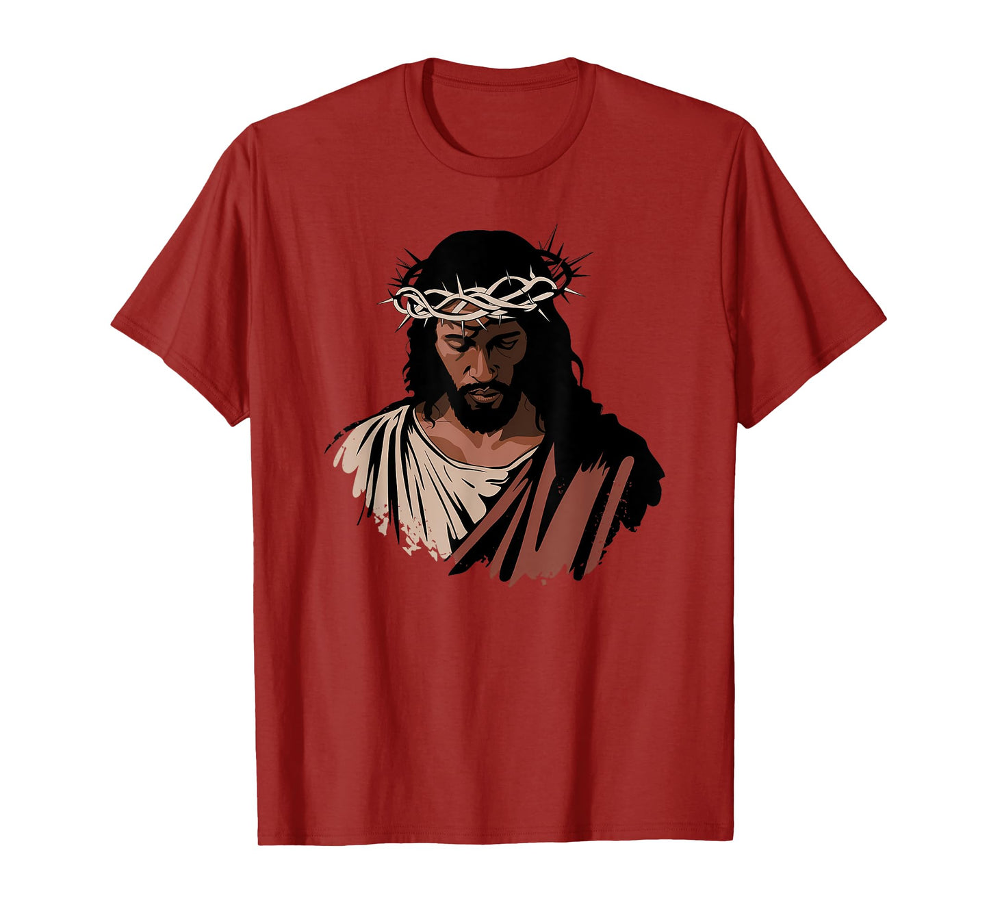 African American Jesus Portrait Black Christian T-Shirt
