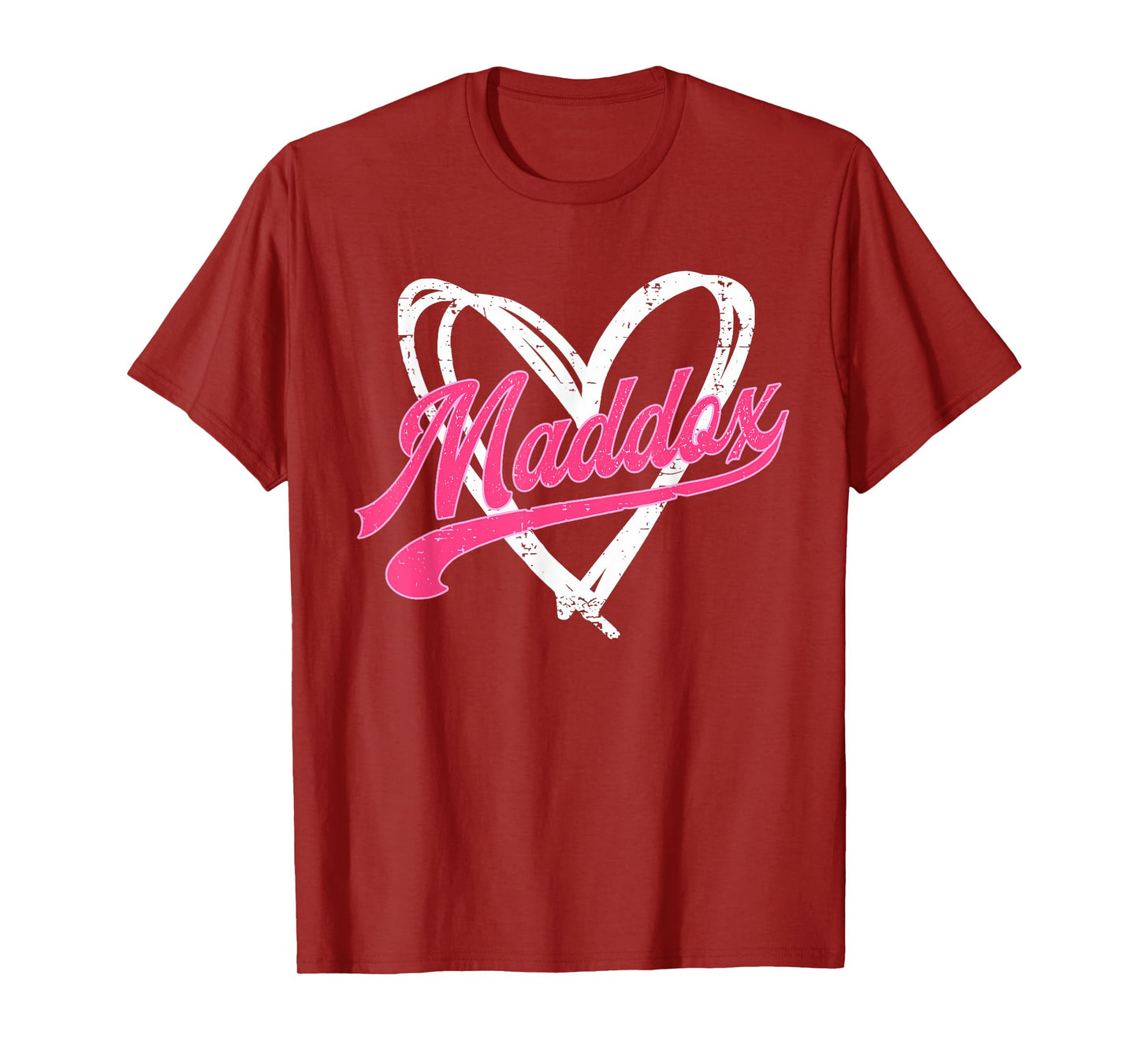 Heart Personalized Name Maddox I Love Maddox Vintage T-Shirt