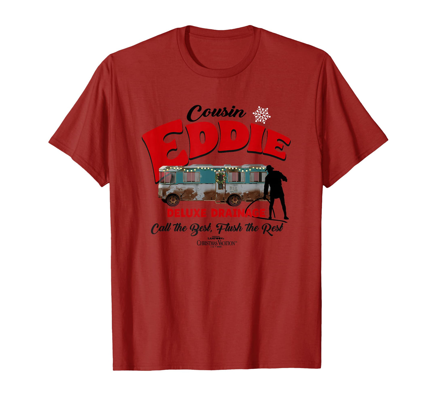 Christmas Vacation Cousin Eddie Deluxe Drainage T-Shirt
