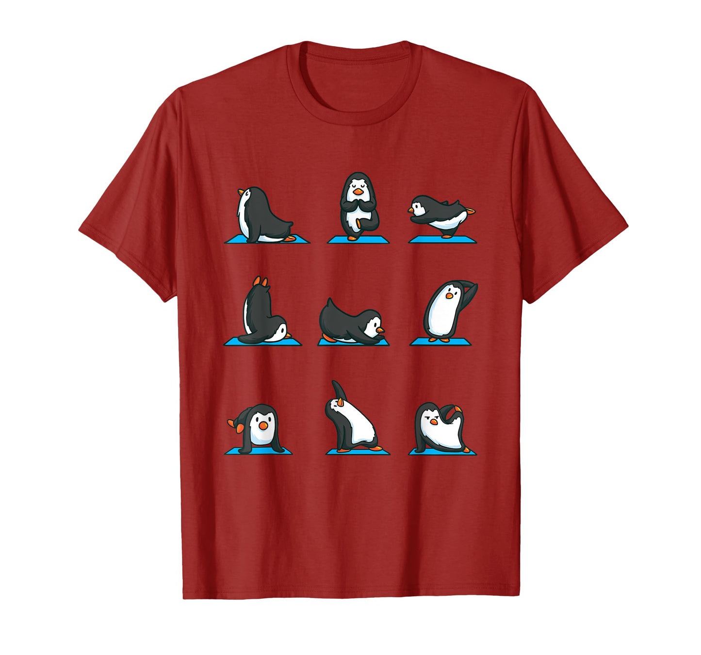 Funny Penguin Shirt for Girls Women Yoga Meditation Gym T-Shirt