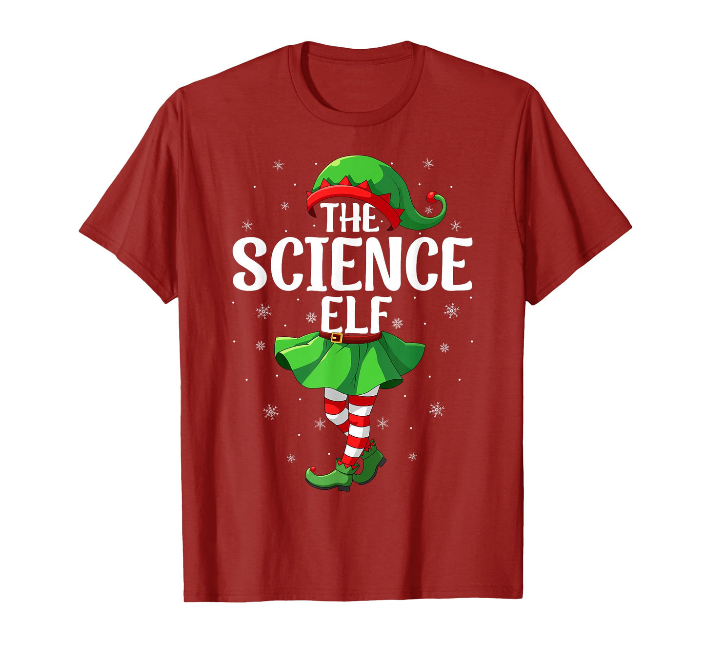 Science Elf Christmas Girls Women Elf Squad Xmas Family T-Shirt