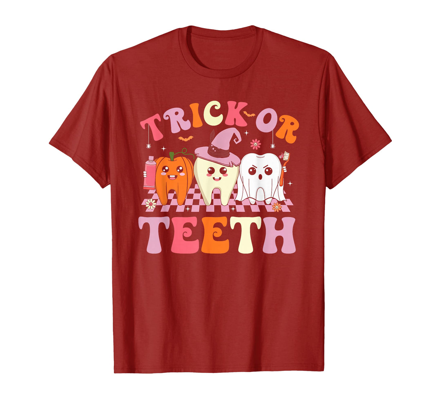Funny Halloween Shirts Dentist Dental Squad Trick or Teeth T-Shirt