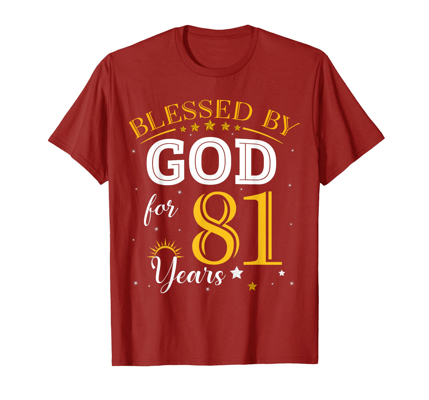 Vintage Blessed by God For 81 Years Old 81st Birthday Girl T-Shirt