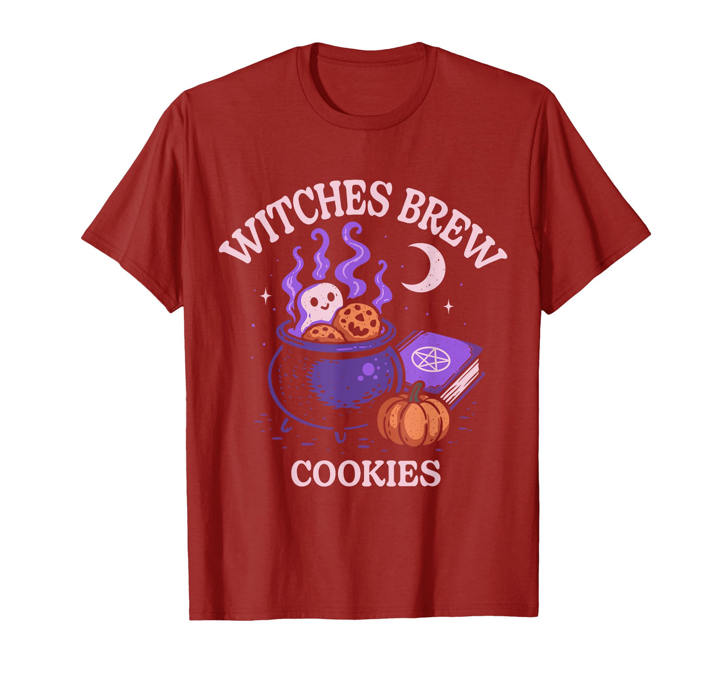 Halloween Witch Cauldron Witches Brew Cookies Funny Ghost T-Shirt