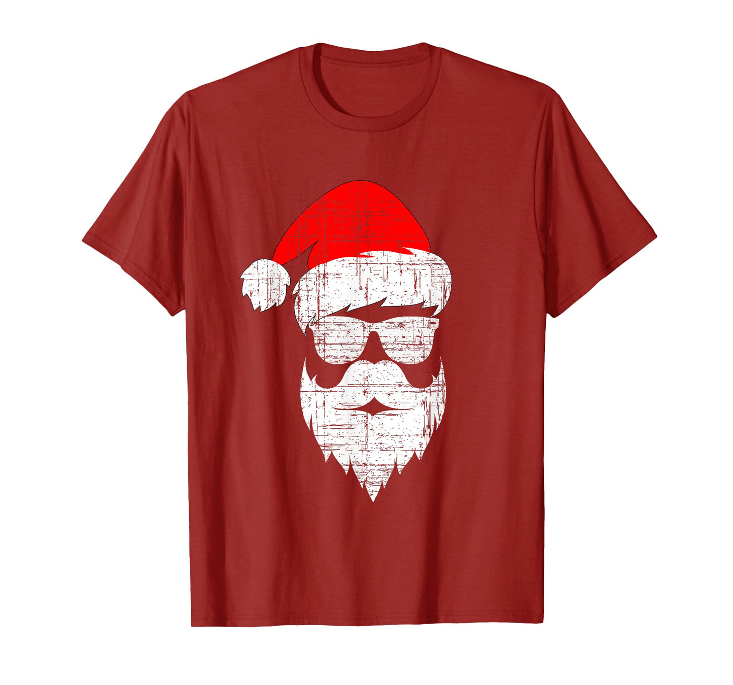 Vintage Santa Face Christmas Xmas Family Matching Pajamas T-Shirt