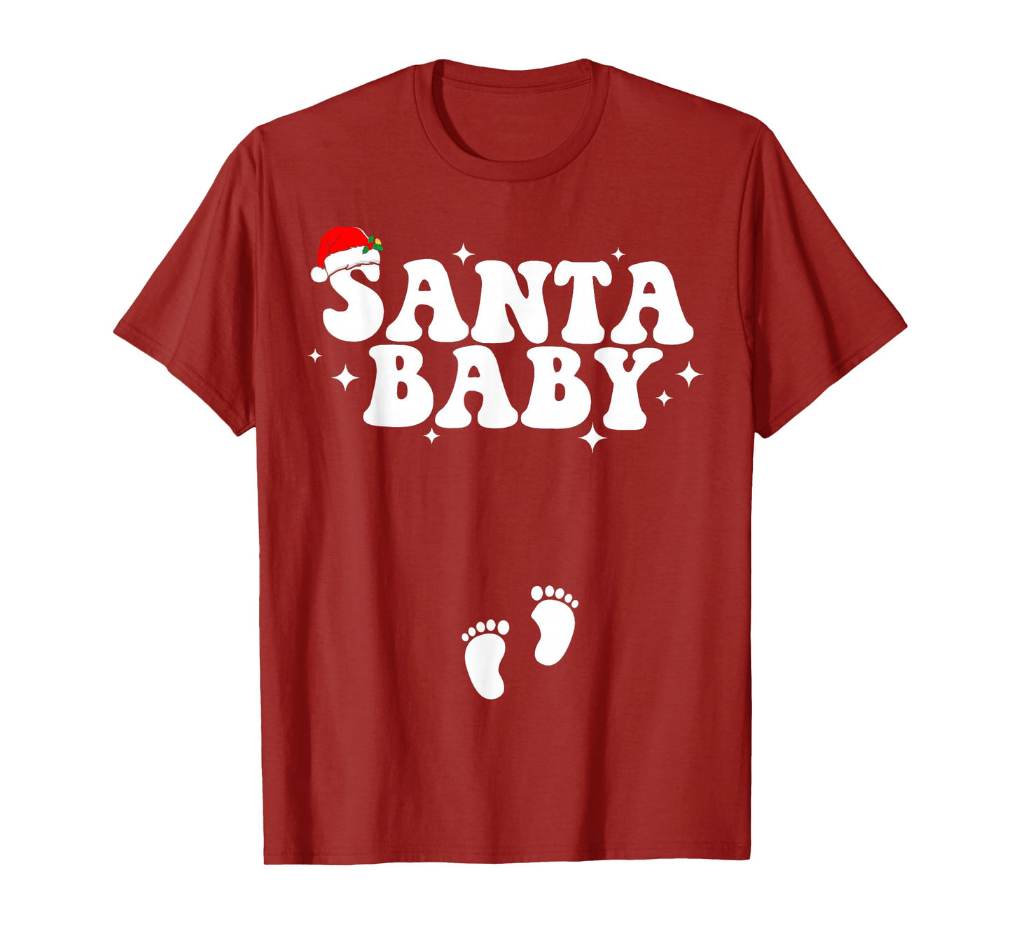Santa Baby Christmas Pregnancy Announcement Pregnant Holiday T-Shirt