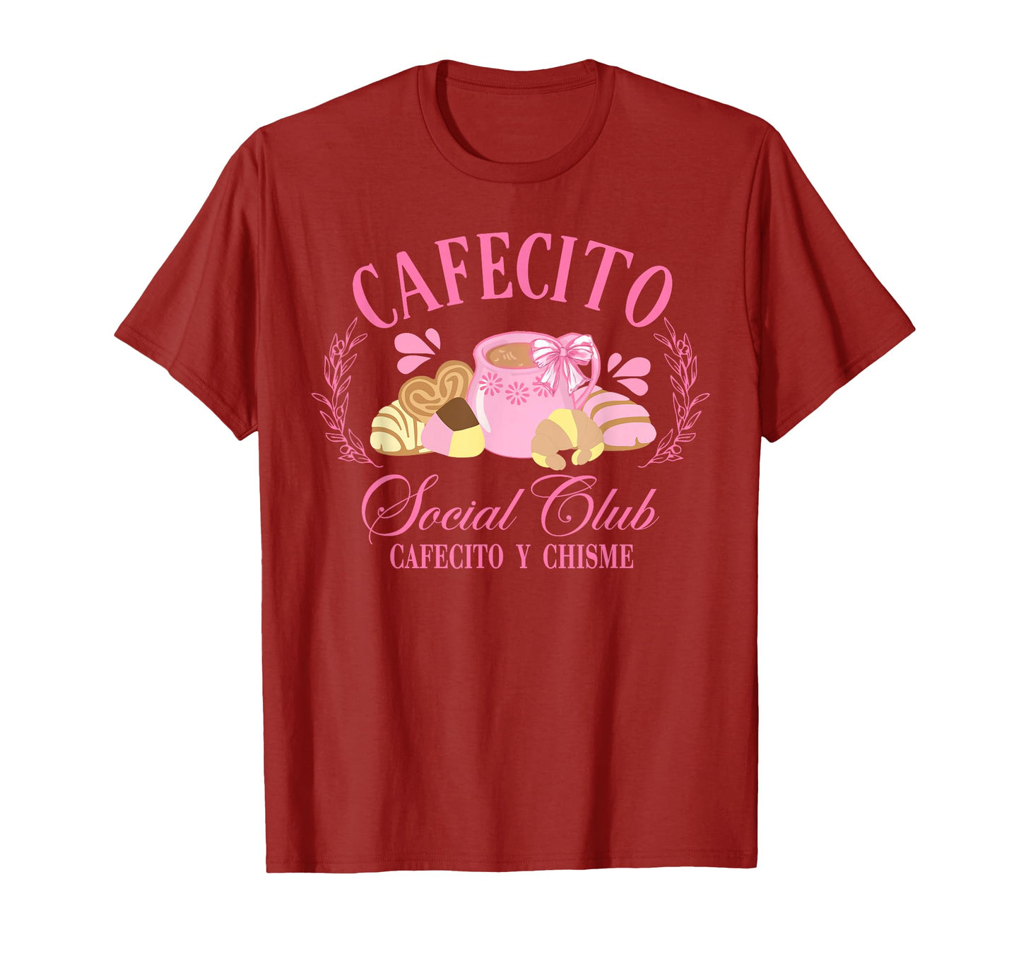 Retro Cafecito Mexican Conchas Social Club Cafecito Y Chisme T-Shirt