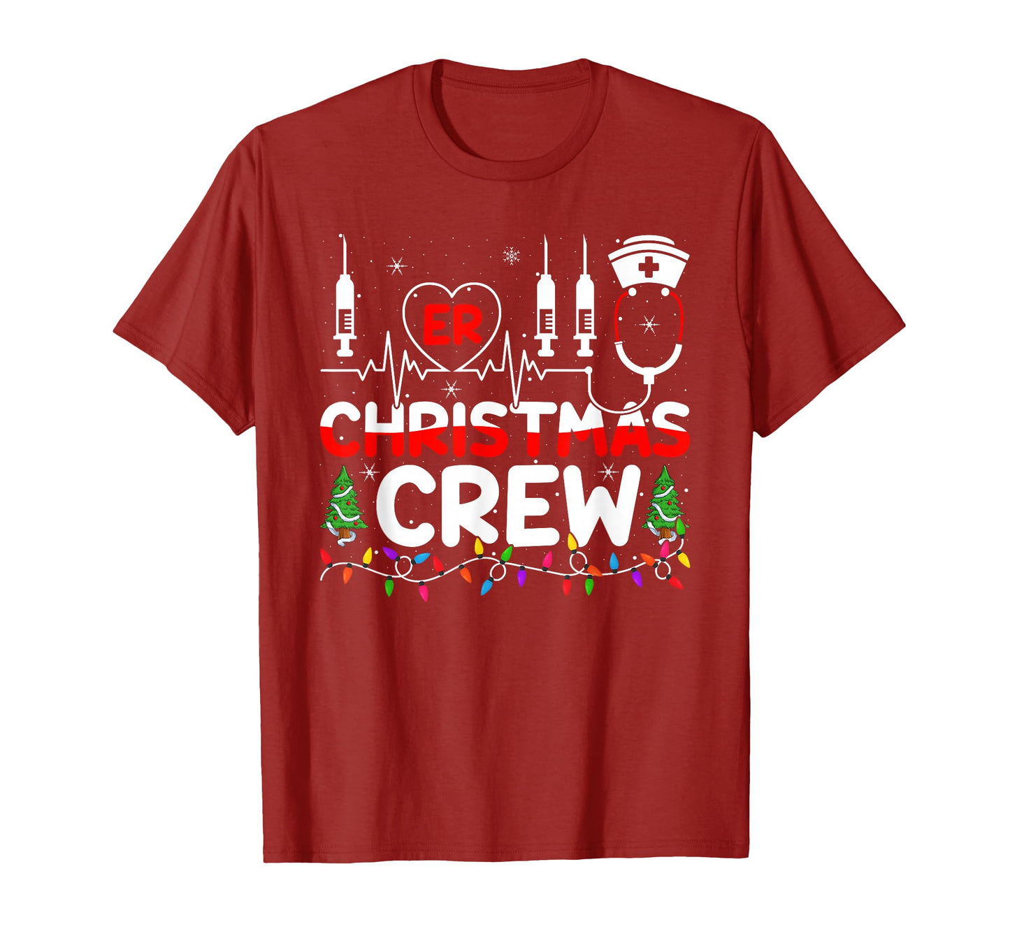 ER Nurse Christmas Crew Emergency Nurse Medical Nursing Xmas T-Shirt