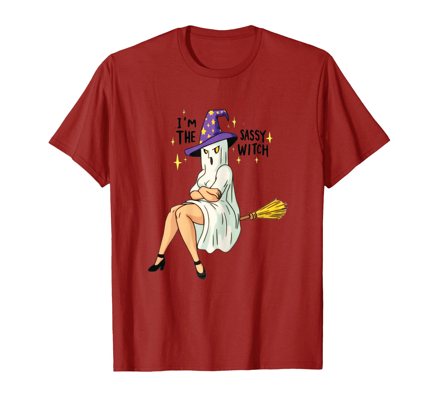 Funny Angry Sassy Witch Ghost Attitude Broomstick Halloween T-Shirt