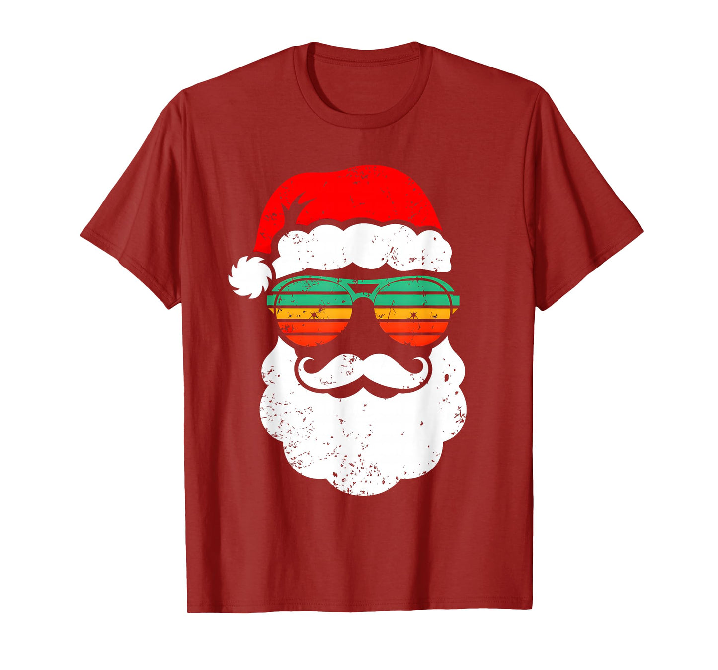 Santa Face Retro Sunglasses Christmas Xmas Men Women Kids T-Shirt