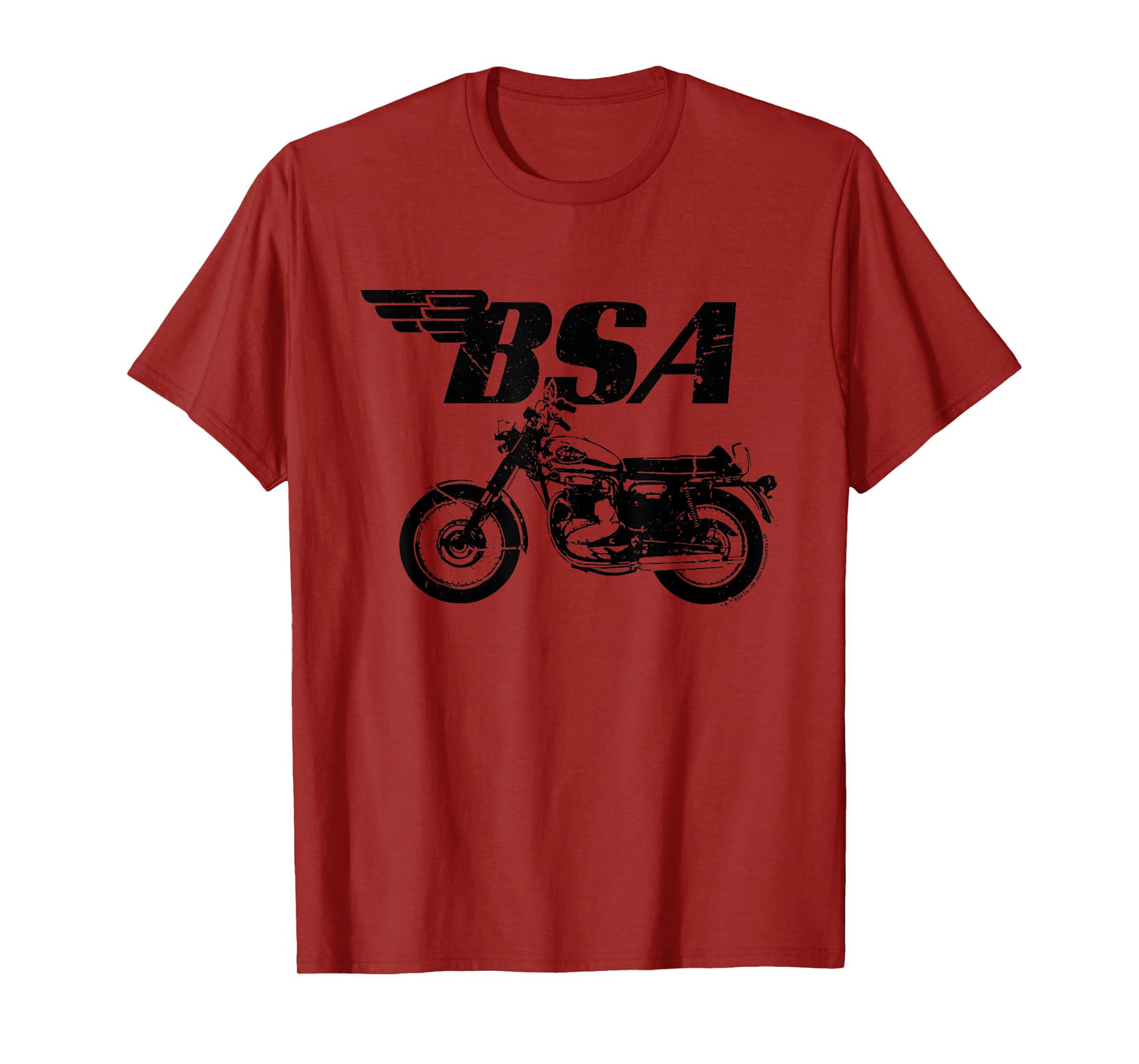 BSA Logo Distressed Thunderbolt Motorcycle T-Shirt