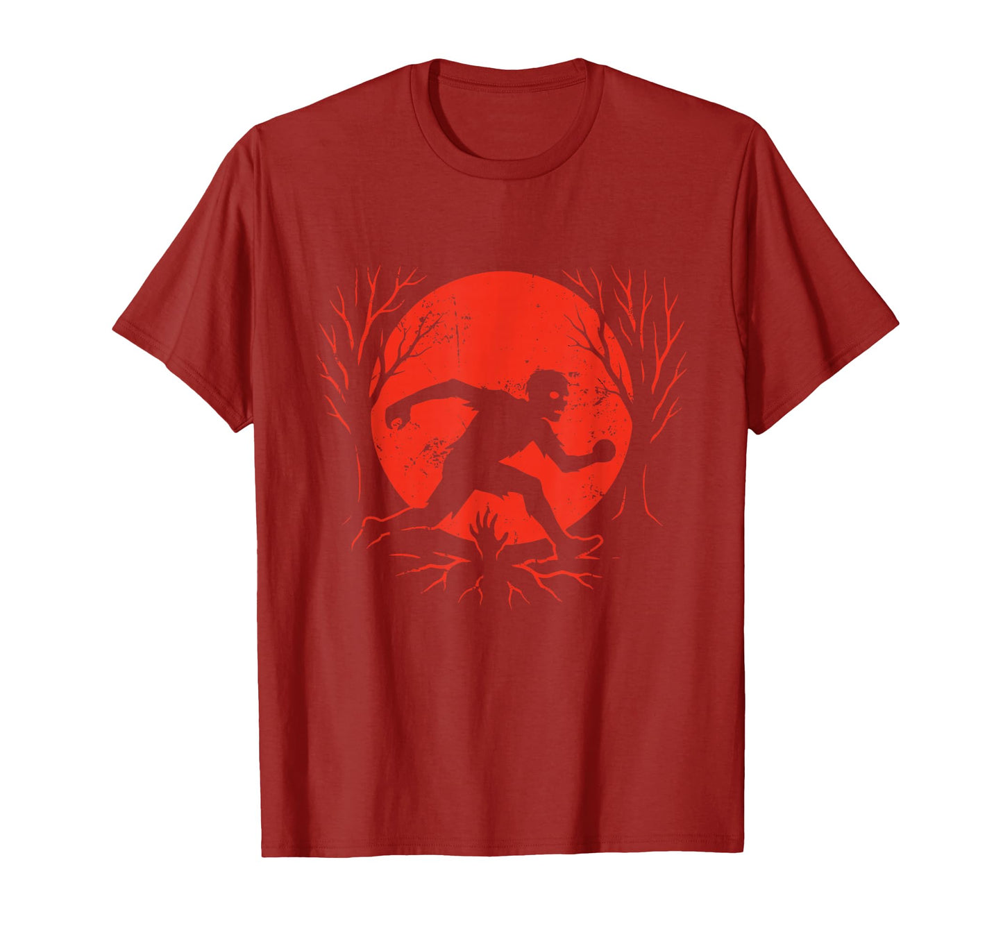 Zombie Bowling Under Moon T-Shirt