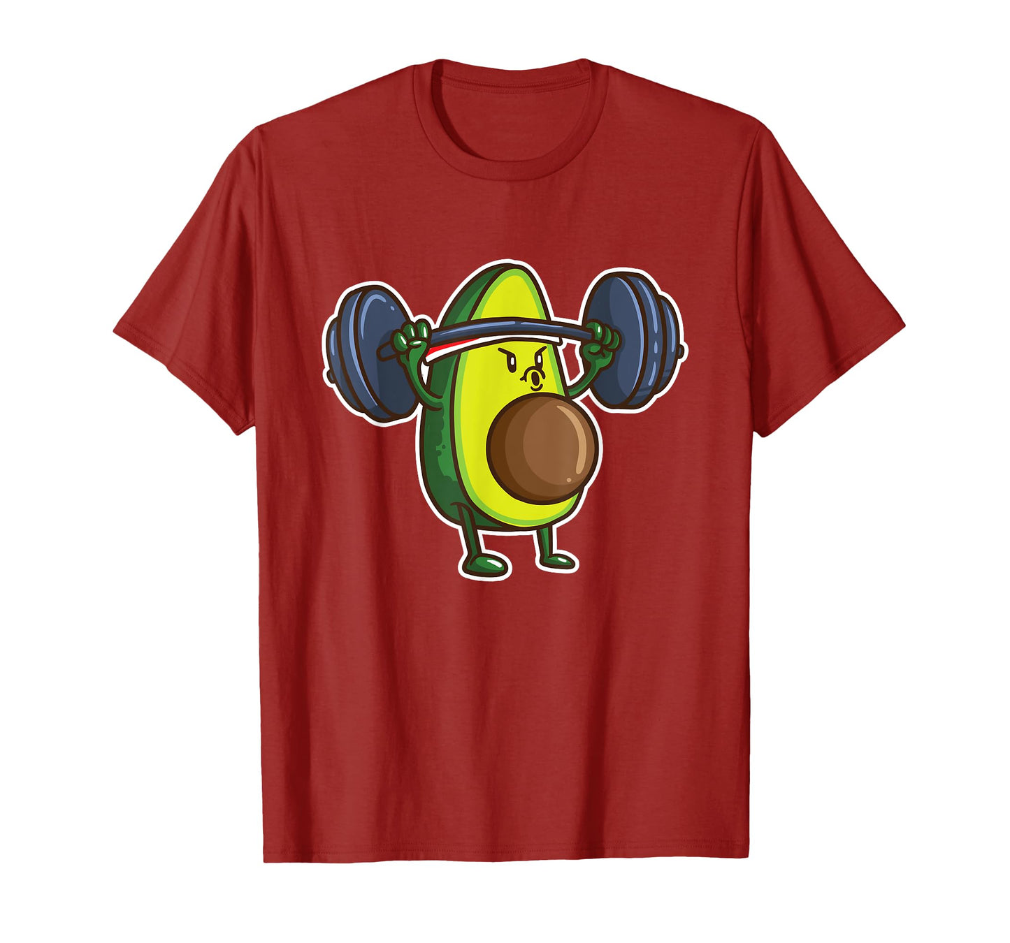 Avocado Powerlifting Weightlifting Gift Gym Food Lover Vegan T-Shirt