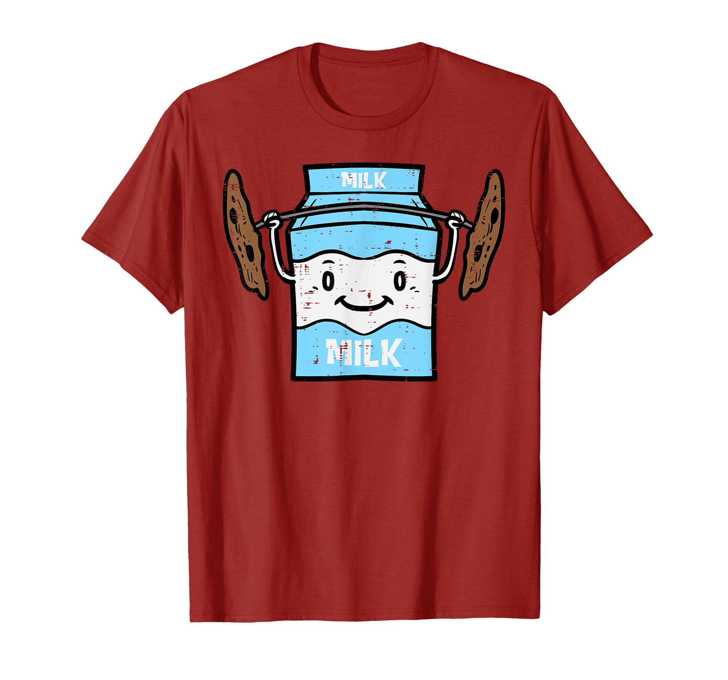 Workout Milk Lifting Cookie Cute Gym Fitness Women Girls Kid T-Shirt